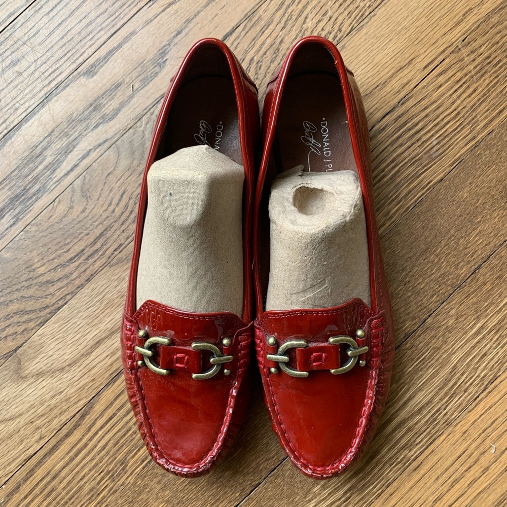 Donald J. Pliner Diona Red Patent Loafers - Picture 4 of 7